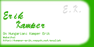 erik kamper business card